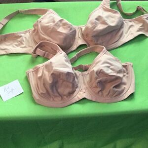 Lot  of 2 nude bras in size 36DDD by GODDESS
